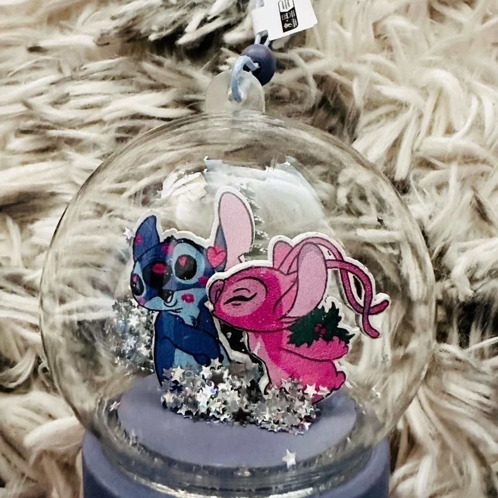 Disney Stitch and Angel Kissing Light Up Ornament - Picture 2 of 5